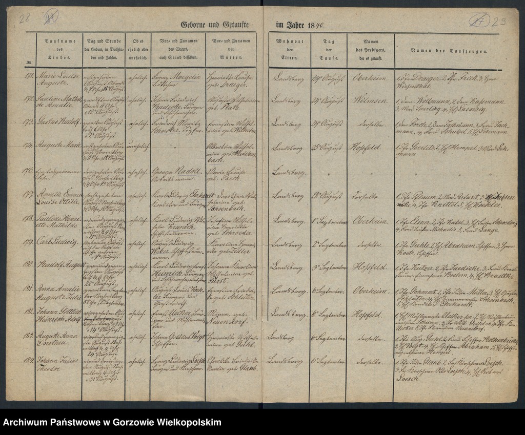 image.from.unit.number "Duplikate der Kirchenbücher von der Parochie der Hauptkirche zu Landsberg an der Warthe (zawiera też księgę zgonów Konkordien Kirche z 1840 r.)"