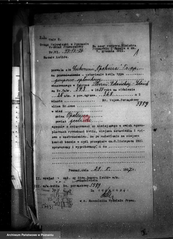 Obraz 5 z jednostki "Cukrownia w Opalenicy, pow. nowotomyski nr woj. 5989"