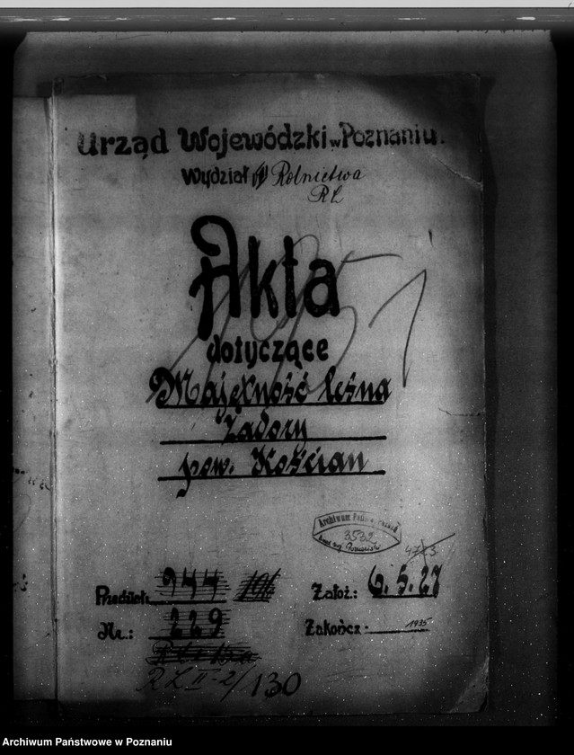 Obraz 4 z jednostki "Majętność leśna Zadory powiat kościański"