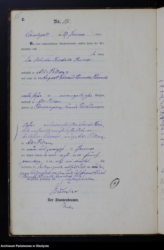 image.from.unit.number "Sterbe-Haupt-Register Nr 1 - 106"