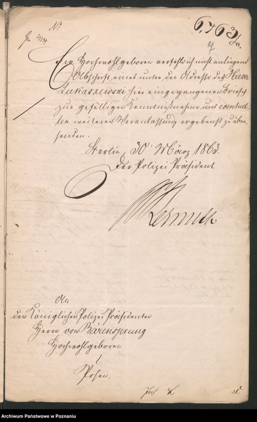 Obraz 13 z jednostki "A. betr. den österreichischen Untertan Nowina von Smaglowski, den Wladislaus Smisniewicz, Student aus Schroda, den Ludwik von Smoleński, Gutsbesitzer aus Plock"