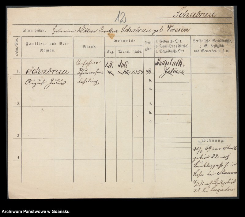 image.from.unit.number "Karty meldunkowe: Schaack - Scharnberg"