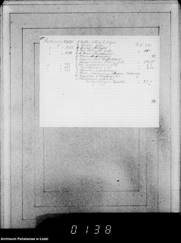 Obraz 18 z jednostki "[Zestawienia rachunków]"