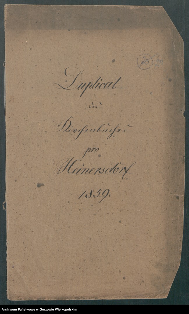 image.from.unit.number "Duplikate der Kirchenbücher von der Parochie Kladow: Kladow (Kłodawa), Heinersdorf (Chwalęcice), Himmelstädt (Mironice), Marienspring (Marzęcin)"