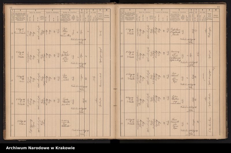 image.from.unit.number "Księga obejmująca wpisy wypadków śmierci Izraelitów w okręgu metrykalnym Krakowskim na rok 1891"