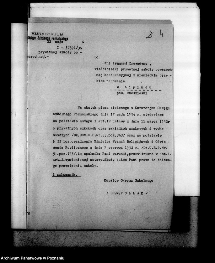 Obraz 8 z jednostki "Prywatna Szkoła Powszechna z niemieckim językiem nauczania w Lipińcu powiat Chodzież"