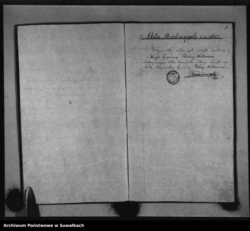 image.from.unit.number "Duplikat Sekty Filiponów Gminy Hołny Wolmera za r. 1853"