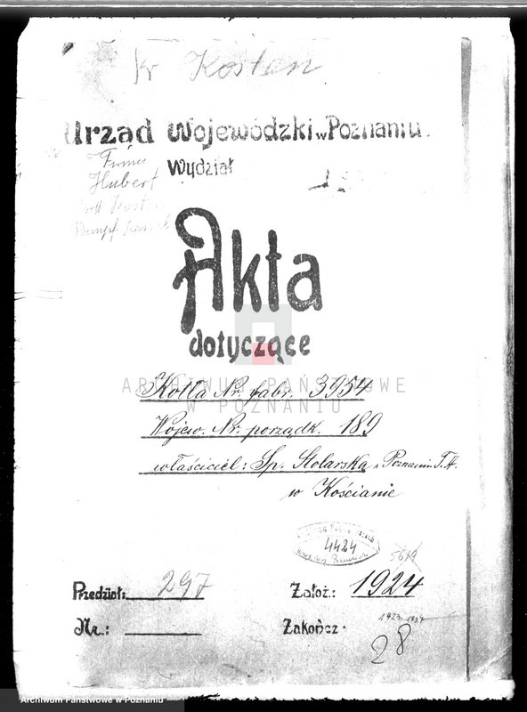 Obraz 4 z jednostki "Spółka Stolarska w Kościanie nr woj. kotła 189"