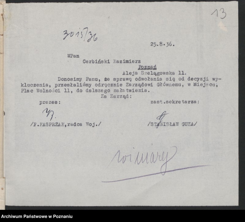 Obraz 17 z jednostki "Poznań - Winiary akta koła."