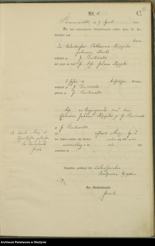 image.from.unit.number "Sterbe-Haupt-Register Nr 1 - 45"