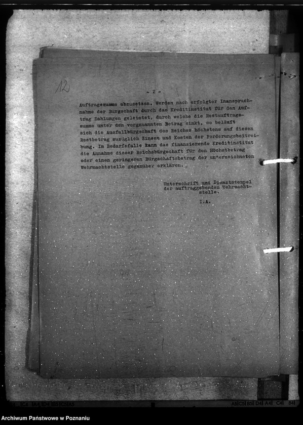 Obraz 16 z jednostki "Reichswirtschaftshilfe und Finanzierung von Wehrmachtsanträgen"