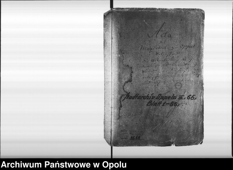 image.from.unit.number "Acta des Magistrats zu Oppeln betreffend die Ueberlassung des ehemaligen Minoritten Gebäudes, an die hiesige evangelische Gemeine zu Kirch- und Schul-Zwecken"