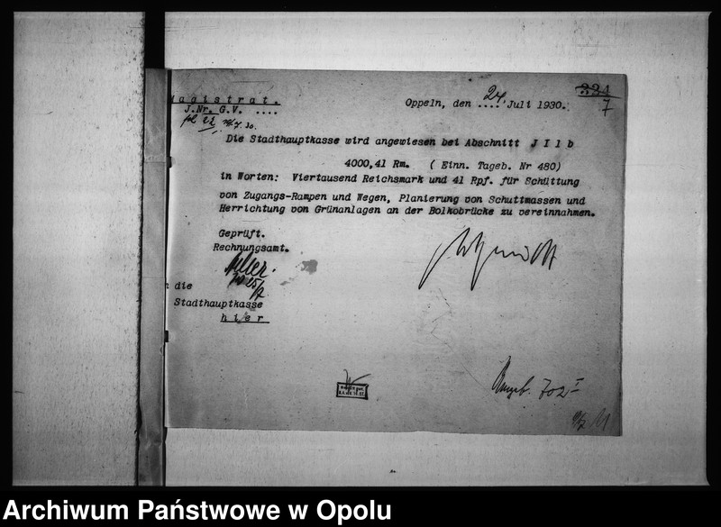 Obraz 11 z jednostki "Abschnitt J I. Kapitalien u[nd] Schuldenverwaltung Rechnungsjahr 1930"