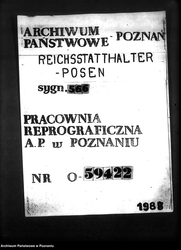 Obraz 1 z jednostki "Wohnungszuweisungen für Deutsche. Verdrängung der Polen."