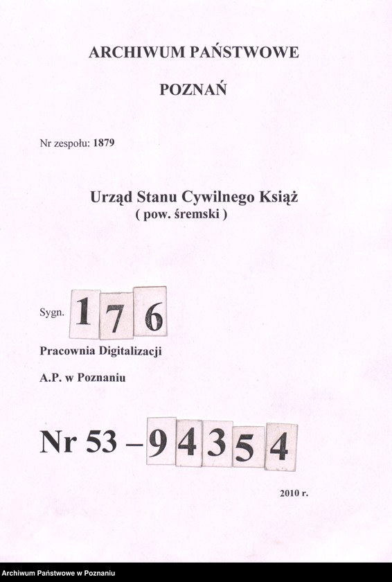 Obraz 1 z jednostki "Geburts-Haupt-Register"