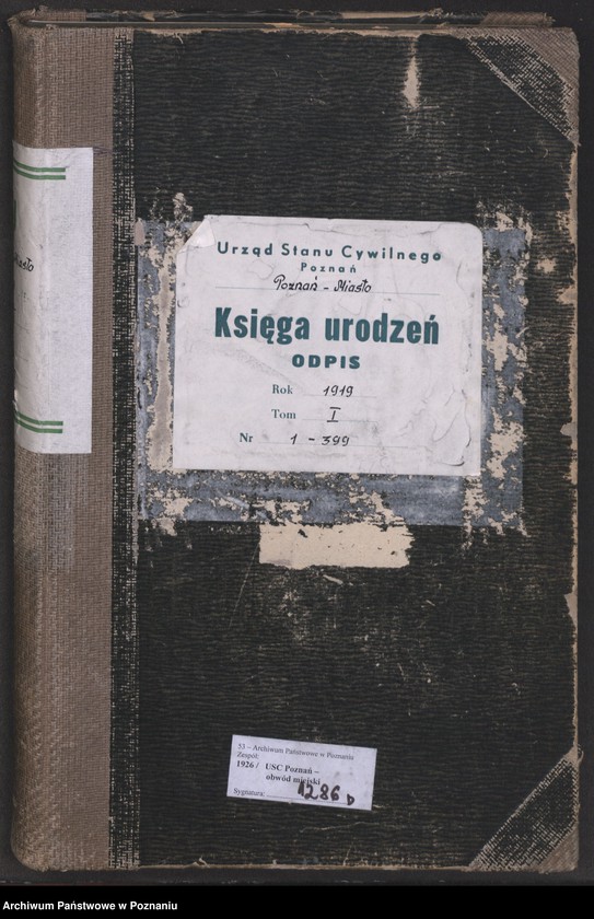 Obraz 2 z jednostki "Księga urodzeń odpis tom I [Rejestr poboczny urodzeń]"