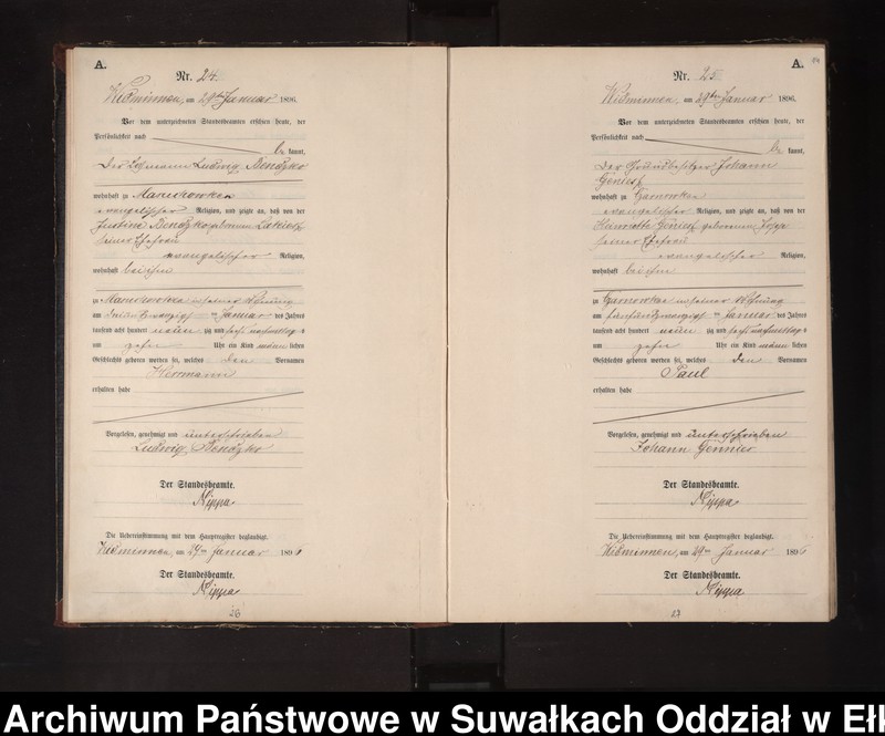 image.from.unit.number "Geburts-Neben-Register des Preussischen Standes-Amtes Widminnen Kreis Loetzen"