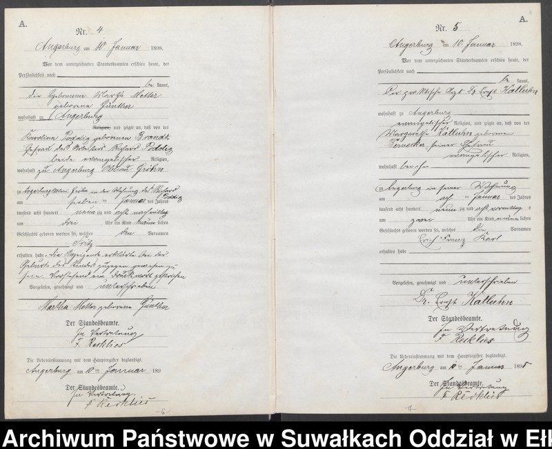 image.from.unit.number "Geburts-Neben-Register des Preussischen Standes-Amtes Angerburg Kreis Angerburg"