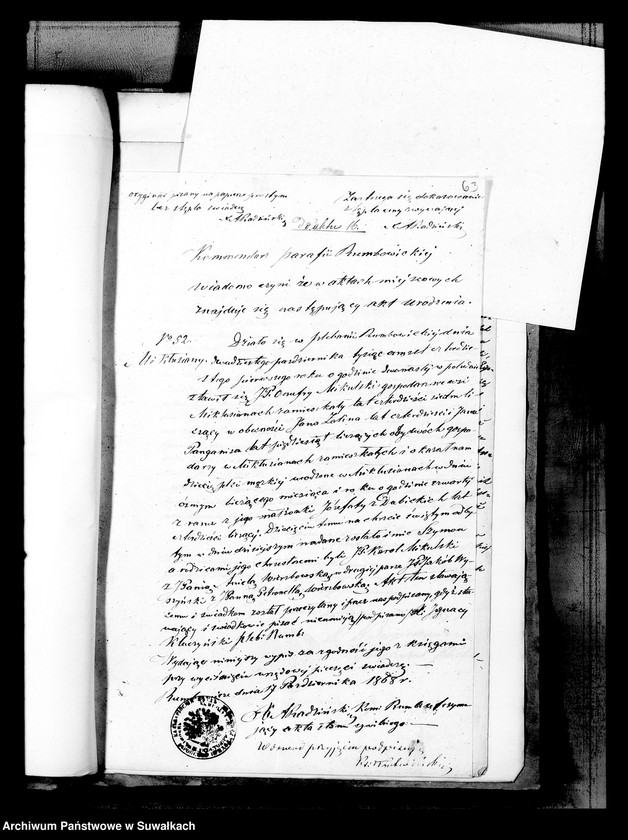 image.from.unit.number "Anneksa Aktów Ślubnych Parafii Mirosławskiej z roku 1868"