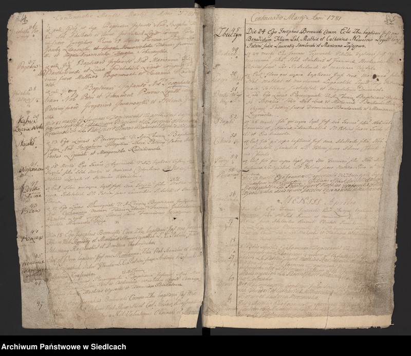image.from.unit.number "Akta urodzenia od roku 1781 do 1800 w parafii Zbuczyn"