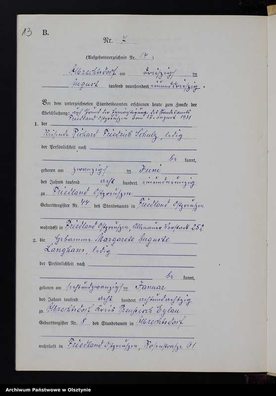 image.from.unit.number "Heiraths-Neben-Register Nr 1 - 15 [ Księga małżeństw - wtóropis ]"