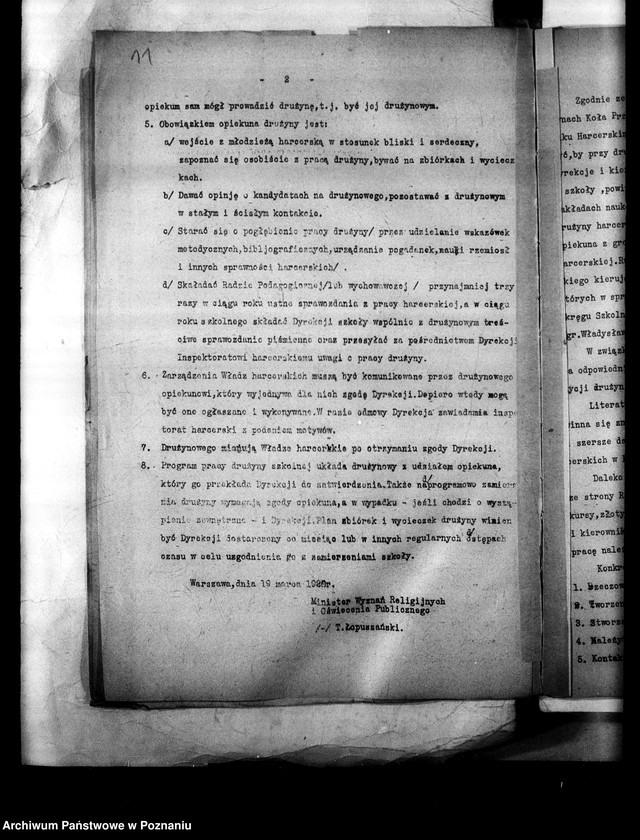 Obraz 15 z jednostki "[Sprawozdania ze stanu organizacyjnego i pracy drużyn harcerskich w szkołach]"