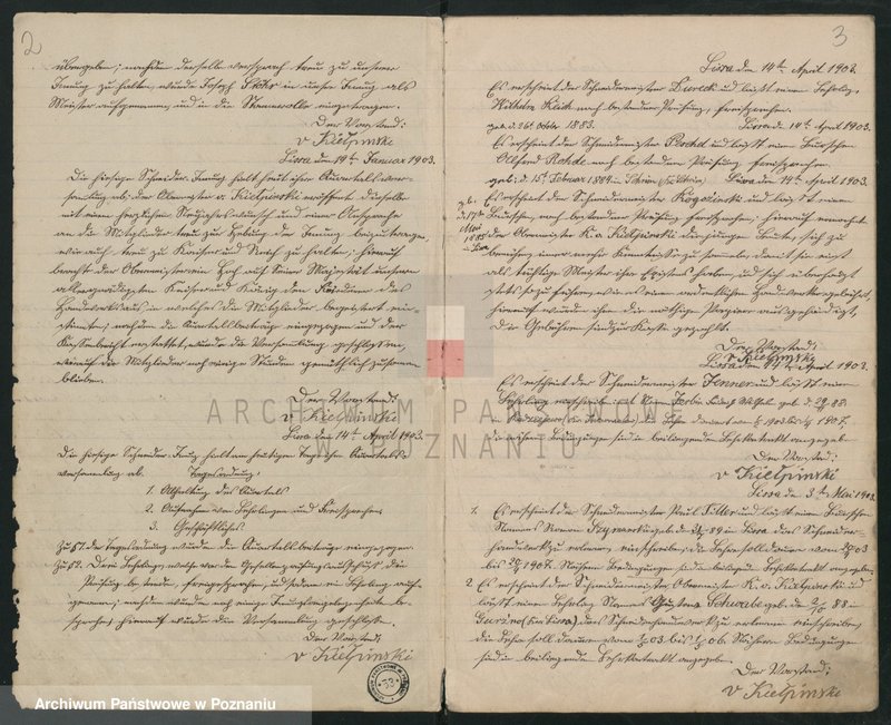 Obraz 3 z jednostki "Protokollbuch für die Schneiderinnung zu Lissa"