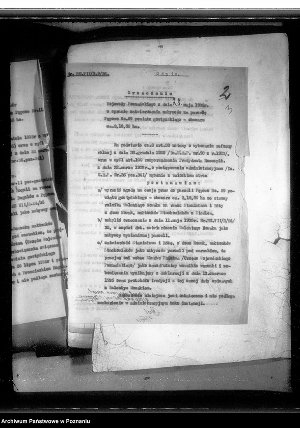 Obraz 7 z jednostki "Postępowanie techniczne przy parcelacji majątku Pępowo powiatu gostyńskiego"