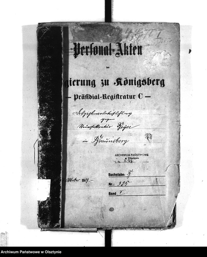 image.from.unit.number "Disziplinaruntersuchung gegen Steuersekretär Beyer [Otto] in Braunsberg"