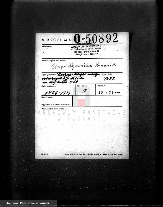 Obraz 2 z jednostki "Płużyna - Fabryka maszyn rolniczych - J. Nitsche nr woj. kotła 468"