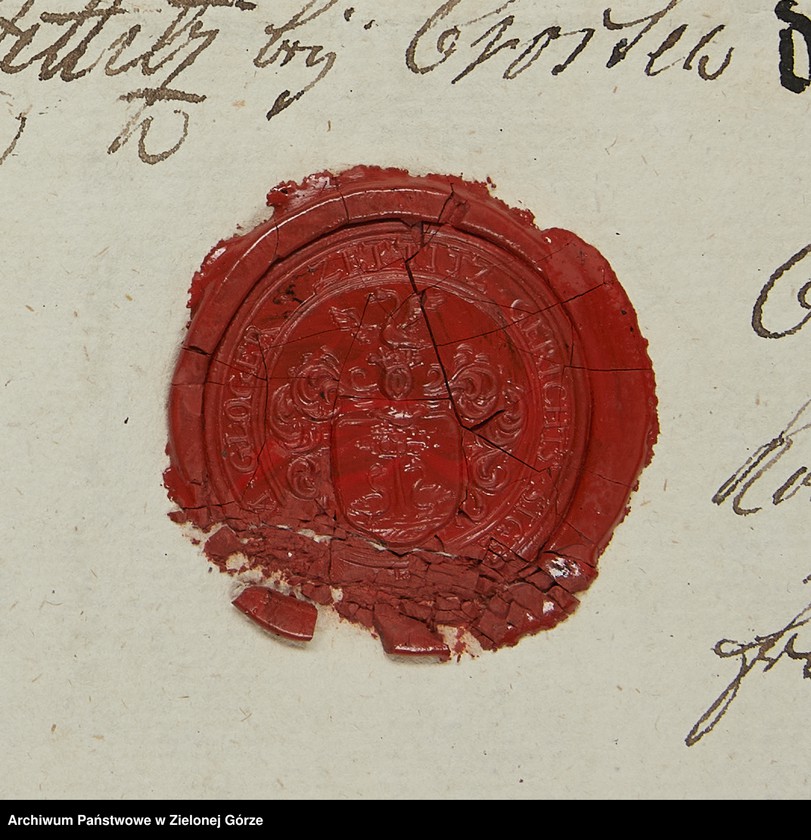 image.from.unit.number "Ernst Ludvig von Gloger, Landrat i pan dziedziczny majątku Czetowice wystawia swemu podwładnemu Friedrichowi Schwentzer świadectwo prawego urodzenia"