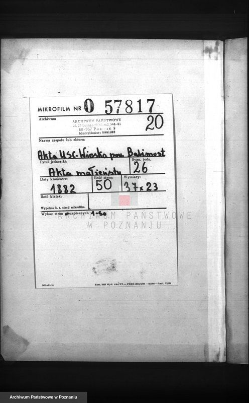 Obraz 2 z jednostki "Księga małżeństw"