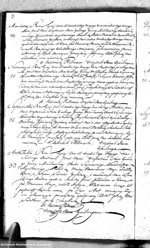 image.from.unit.number "Akta Umarłych Gminy Mirosławskiey na Rok 1822"