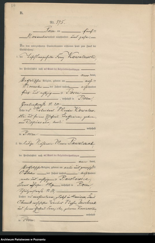 Obraz 11 z jednostki "Księga miejscowa małżeństw tom III [Rejestr główny małżeństw]"