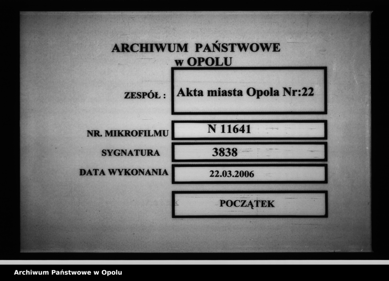 Obraz 1 z jednostki "Acta des Magistrats zu Oppeln betreffend das von der unverehelichten Josepha Wieschalla für das St: Adalbert Hospital ausgesetzte Legat per 200. Rthr."