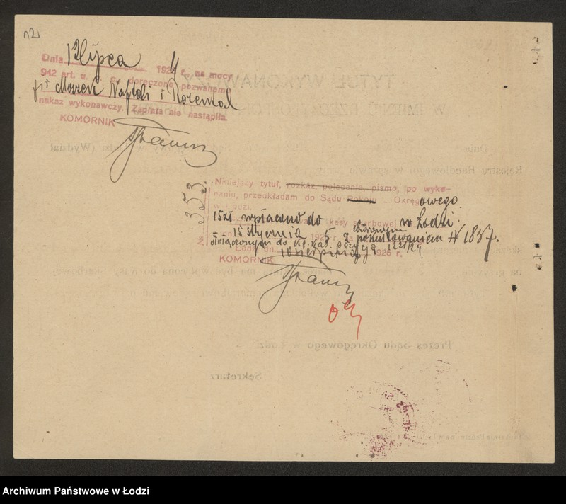 Obraz 14 z jednostki "Feld, Wróblewski i Rozental – kupno i sprzedaż towarów manufakturowych"