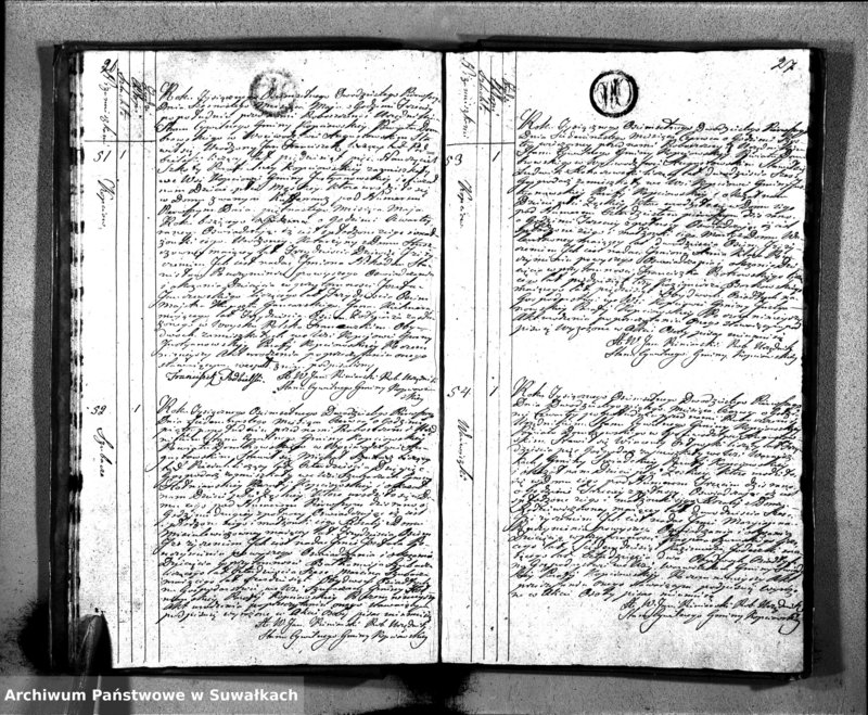 image.from.unit.number "Akta Urodzonych Gminy Kopciowskiey Powiatu Dombrowskiego w Woiewództwie Augustowskim od dnia Pierwszego Miesiąca Stycznia 1821 Roku"