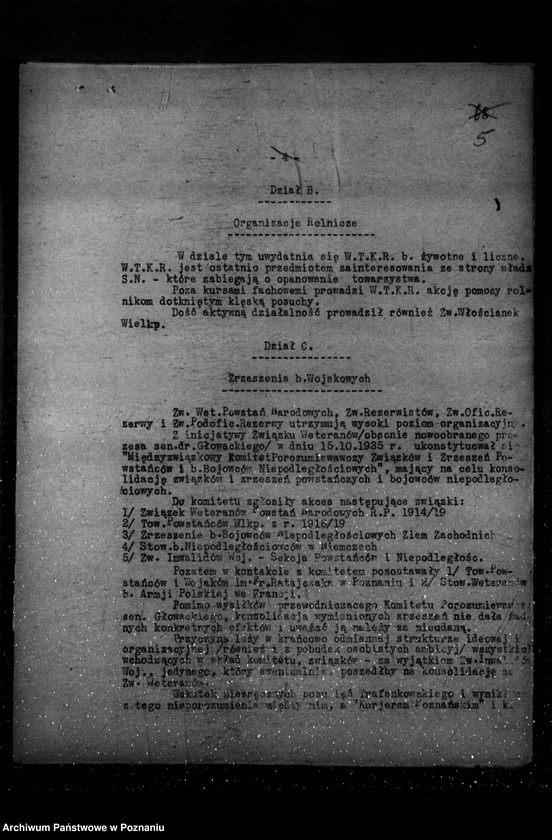 Obraz 9 z jednostki "Sprawozdania półroczne z życia polskich legalnych stowarzyszeń i związków za okres od 1.X.1935 r. do 31.III.1936 r. i od 1.IV.1936 r. do 30.IX.1936 r."