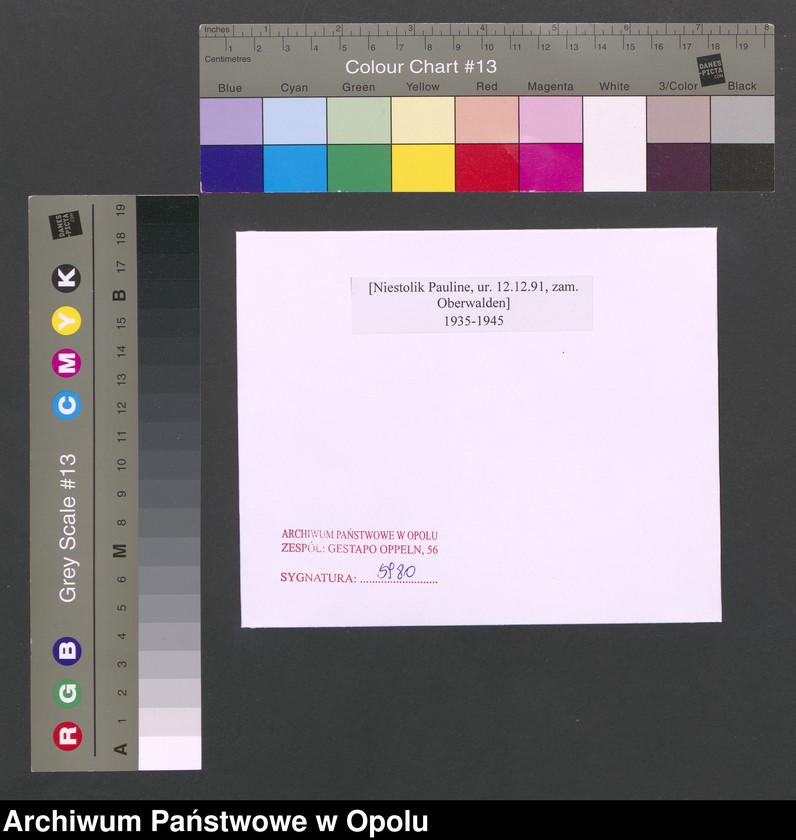 Obraz 2 z jednostki "[Niestolik Pauline, ur. 12.12.1891, zam. Oberwalden]"