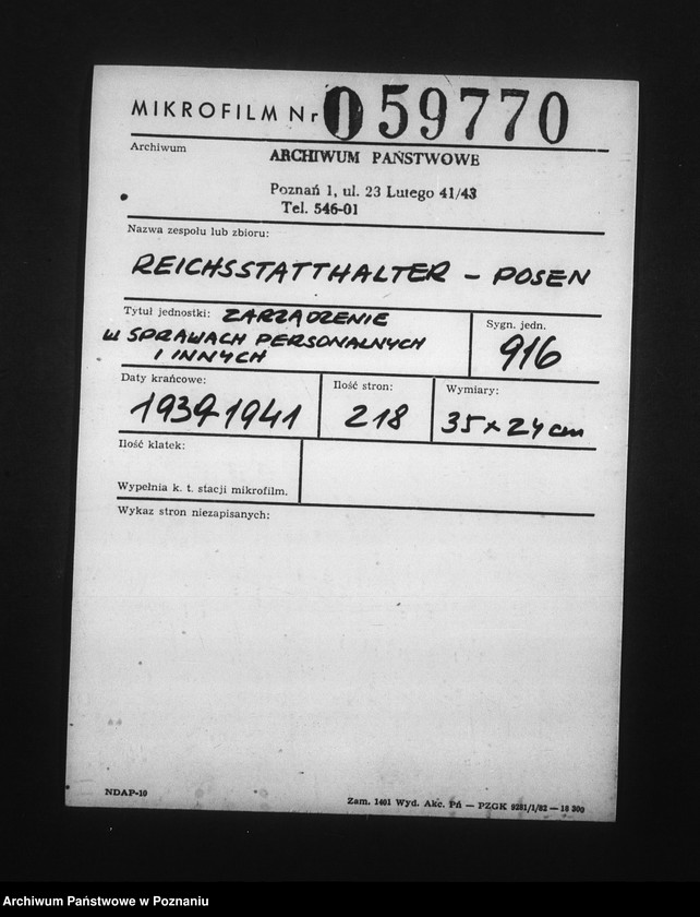 Obraz 2 z jednostki "Zarządzenia w sprawach personalnych i innych"