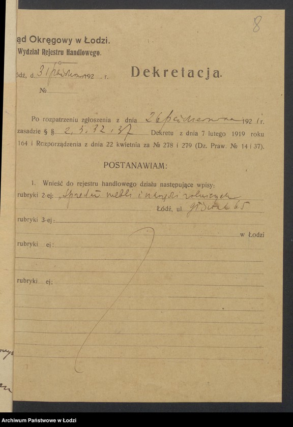 Obraz 10 z jednostki "Abram Abramowicz- sprzedaż narzędzi rolniczych"