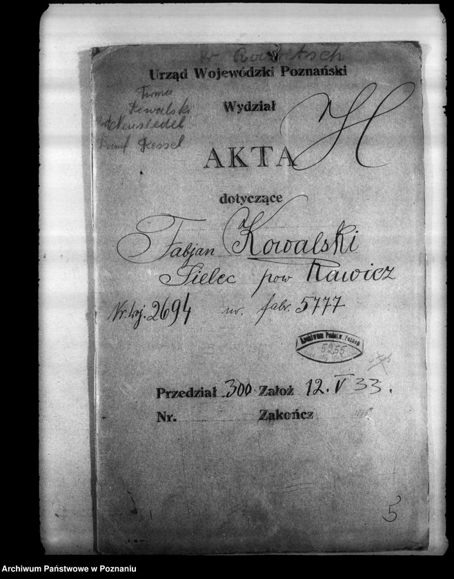 image.from.unit.number "Cegielnia F. Kowalskiego w Sielcu powiat rawicki nr woj. kotła 796"
