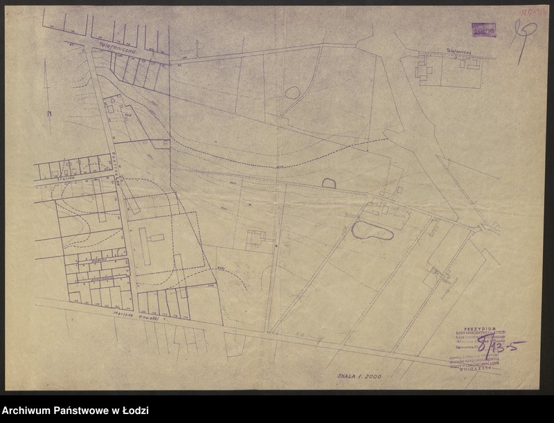 Obraz 8 z jednostki "Plan m. Łodzi 1:2000. Sekcja NO23"