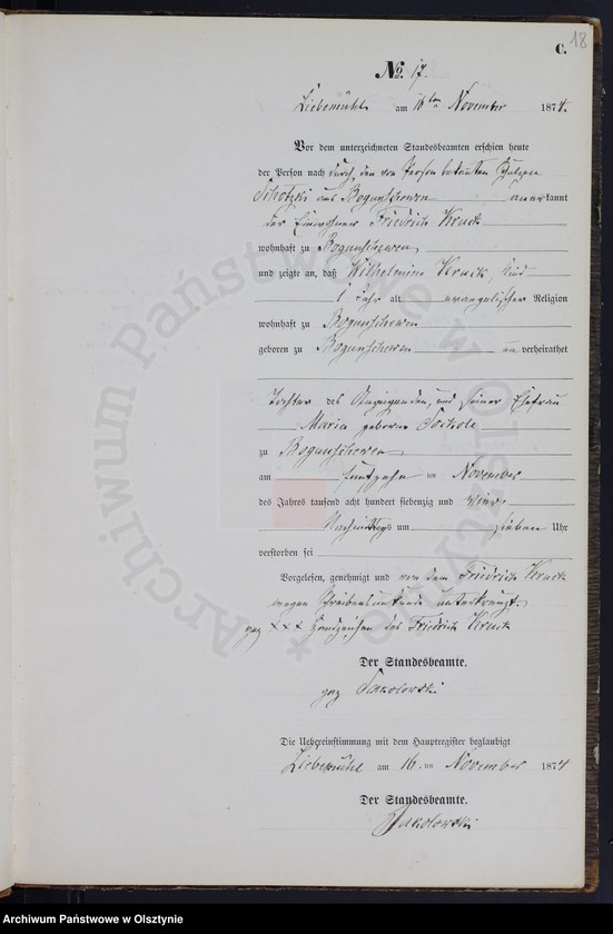 image.from.unit.number "Sterbe-Neben-Register Nr 1 - 28"