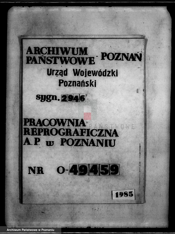 Obraz 1 z jednostki "Operat wyłączeń w myśl art.4 i 5 ustawy o reformie rolnej majątku Falmierowo powiatu wyrzyskiego mikrofilm"