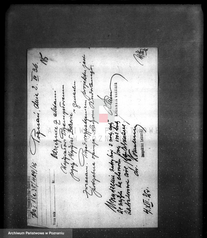 Obraz 19 z jednostki "/Fabryka materiałów drogeryjnych i malarskich K. Łączycki w Poznaniu- korespondencja w sprawie zatwierdzenia/"