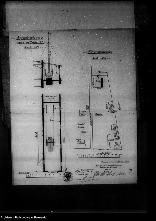 Obraz 18 z jednostki "1/ Tartak parowy we Wrześni- Towarzystwo Akcyjne Nr porządkowy kotła 11 /Młyn J. Hadyniaka w Tomicach powiat poznański"