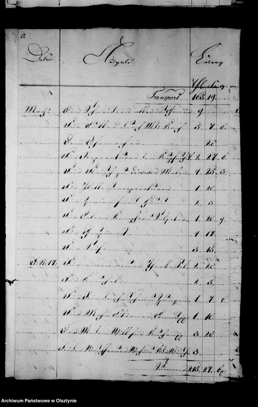 image.from.unit.number "Häusliche Einnahmen u. Ausgaben der Rgfin Pauline v. Lehndorff"