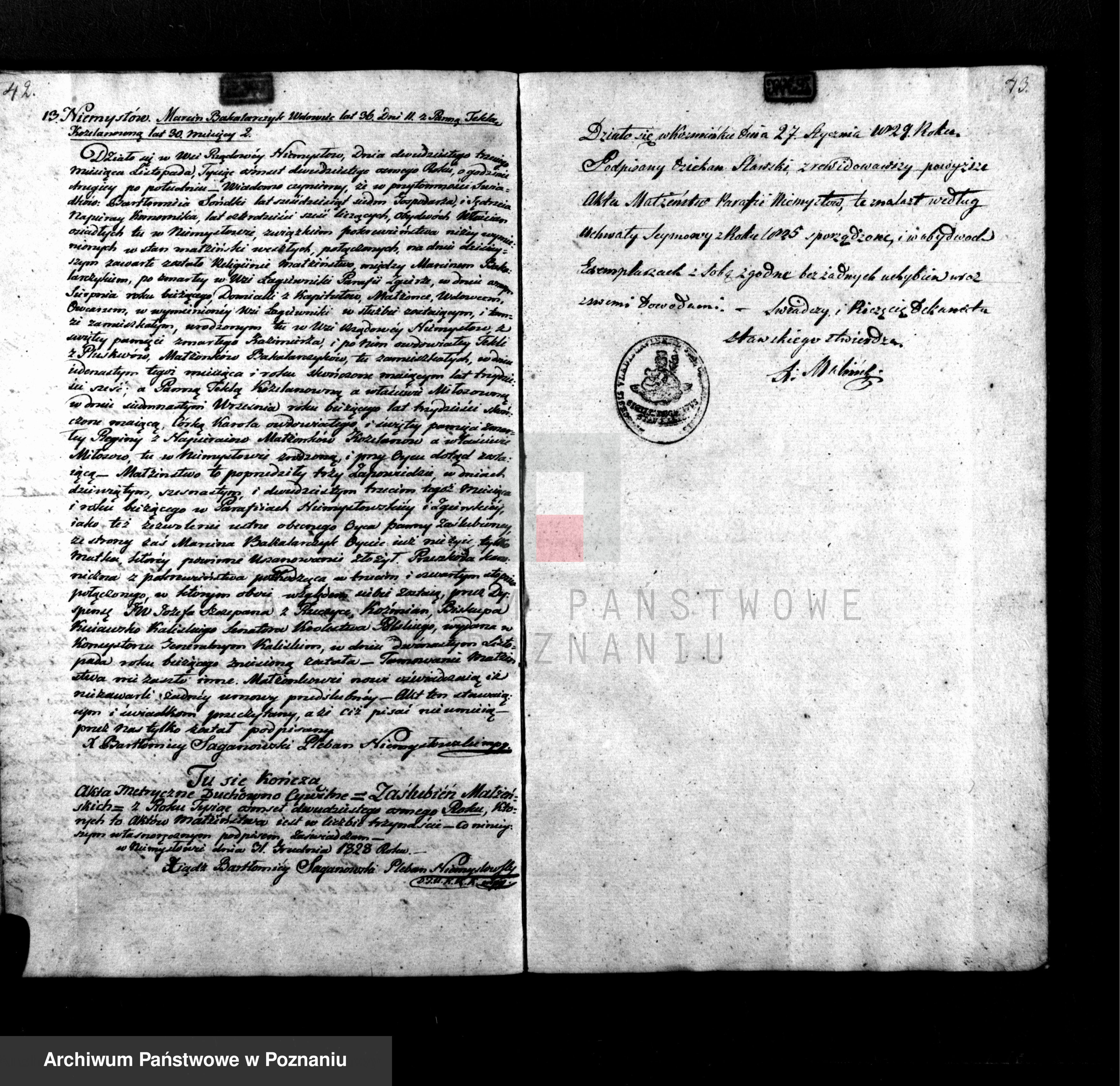 Skan z jednostki: Duplikat urodzeń, zaślubin i śmierci