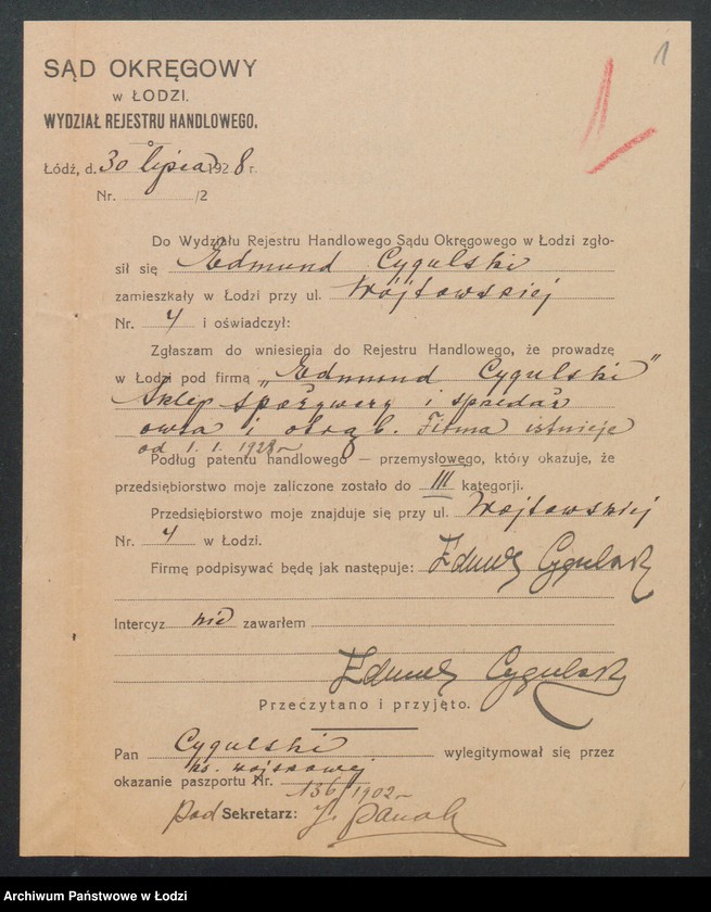 Obraz 3 z jednostki "Edmund Cygulski- sklep spożywczy i sprzedaż owsa i otręb"